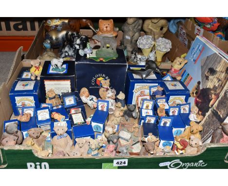 TWO BOXES OF ANIMAL FIGURES to include a box consisting a large quantity of Peter Fagan's Teddy Bear Collection with a number