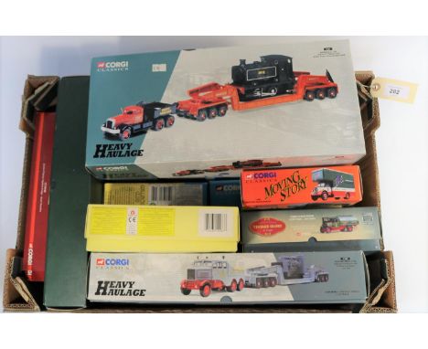 10 Corgi Classics etc. 2x Heavy Haulage series - Scammell Constructor, Low Loader with load, Sunter Bros Ltd. Plus a Diamond 