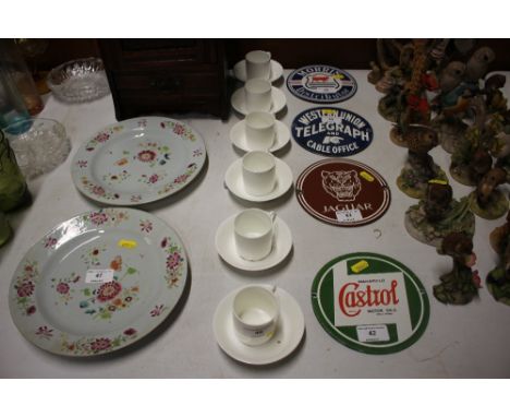 A set of six each Cauldon coffee cups and saucers 