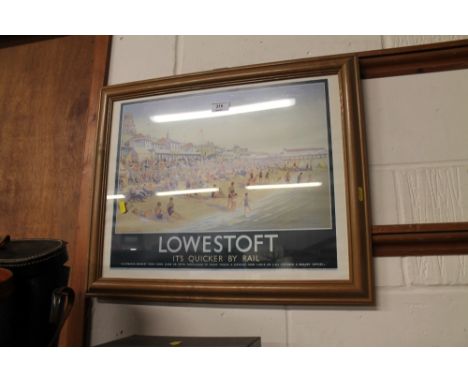 A Lowestoft Railway advertising print 