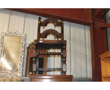 A good quality oak ladder back side chair 