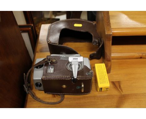 A Bell & Howell cine camera in leather case 