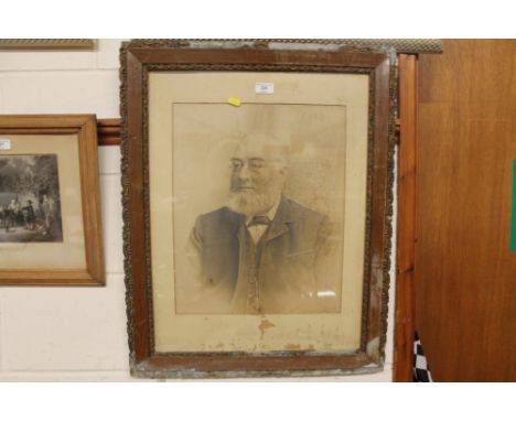 A Victorian black and white photographic portrait print 