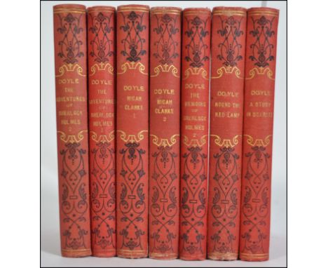 ARTHUR CONAN DOYLE: ' British Authors ' Leipzig, Bernhard Tauchnitz, 1891-1895. All Conan Doyle titles; Adventures Of Sherloc