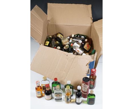 Alcohol - Large collection of mixed alcohol miniatures to include Auchentoshan Lowland Single Malt Scotch Whisky, Beefeater L