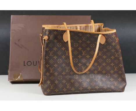 Louis Vuitton Neverfull Monogram handbag, contained within brown box and complete with cloth bag, measures 42cm long