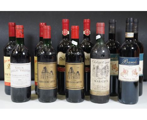 Alcohol - Collection of 11 750ml bottles of red wine to include 3 x Barolo Italia (2014 and 2 x 2013), Chateau Canuet 1967 Gr
