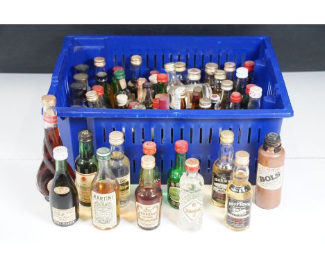 Alcohol - Collection of around 55 alcohol miniatures to include John Power &amp; Son Irish Whiskey, Fuentes Dry Gin, Whyte &a