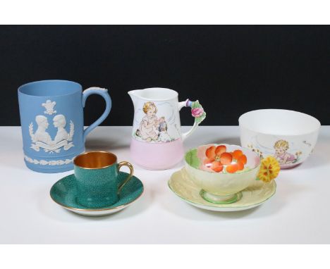 Small quantity of mixed ceramics to include Wedgwood Jasperware Royal Wedding mug, Paragon Bone China cup and saucer, Paragon