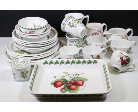 Extensive Portmeirion dinner service in the Botanical Garden pattern including tea wares, dinner wares, plates, etc. 2 boxes.
