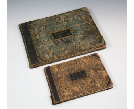 Two extremely rare bound copies of Moss prints, c.1829, both titled 'Guernsey & Jersey Views', pub. M. Moss. Bookseller, Guer