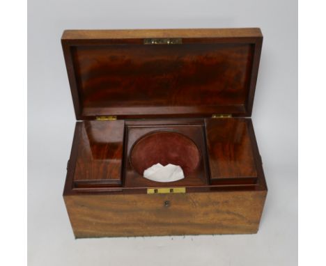 A 19th century tea caddy 33cms wide, 16cms high