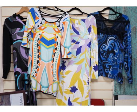Three Pucci dresses and a blouse