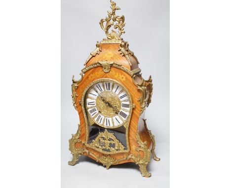 A modern 19th century style mantel clock, 56cm