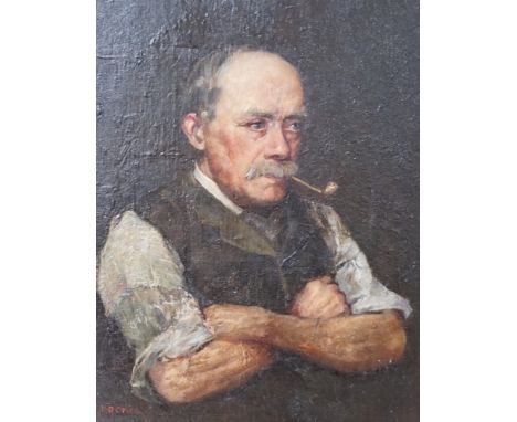 F. R. Grigg (19th C.), oil on panel, 'An Old Salt', signed, 30 x 24cm
