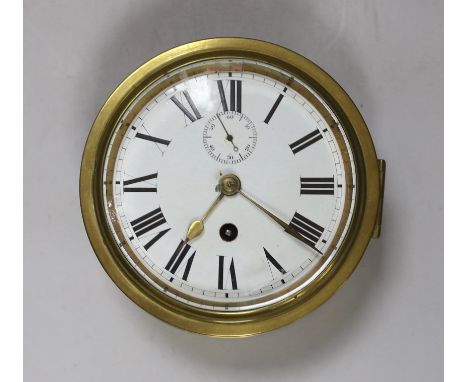 A brass ship's clock