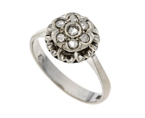Diamantrosen-Ring WG 750/000 mit 7 Diamantrosen 2,7 mm, RG 60, 4,4 g