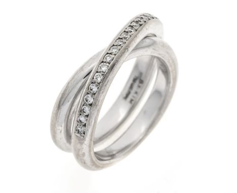 Fa. Wempe BY KIM Brillant-Ring WG 750/000 mit 25 Brillanten, zus. 0,25 ct W/SI, RG 53, 13,6 g