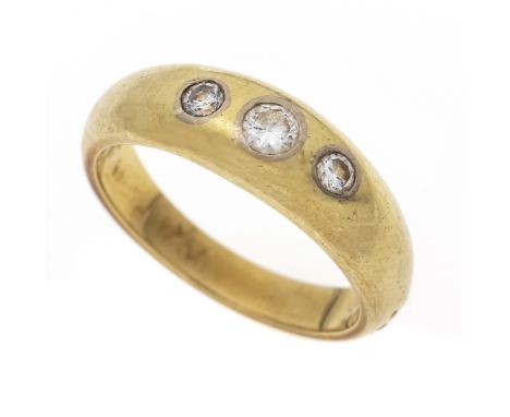 Brillant-Ring GG 585/000 mit 3 Brillanten, zus. 0,31 ct (punziert) TW/VS, RG 58, 7,2 g