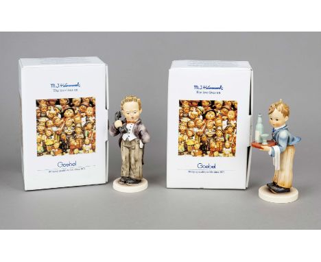 Konvolut aus 2 Hummelfiguren, Goebel, darunter: Chef, Entwurf 1939, sign., polychrom bemalt, Modellnr. 124/0, H. 16 cm; Herr 