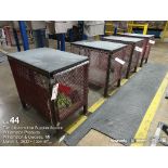 (Lot) (6) gravity feed parts racks
