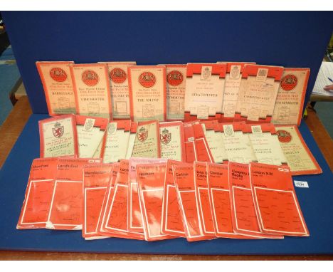 Thirty-seven Ordnance Survey one inch maps covering England, Wales and mostly Scotland.