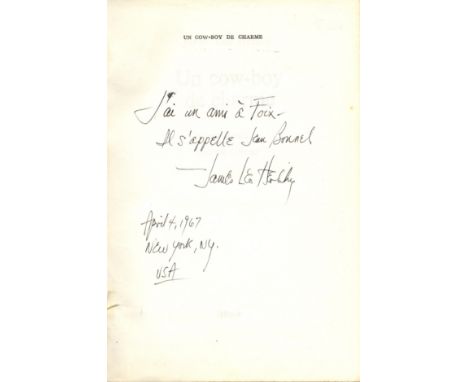 HERLIHY JAMES LEO: (1927-1993) American Novelist & Playwright whose works include Midnight Cowboy. T.L.S., James Leo Herlihy,