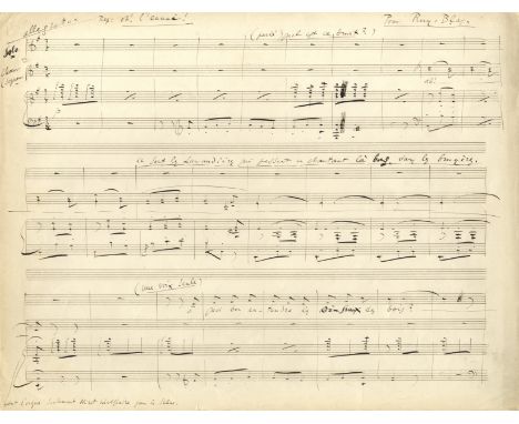 A complete Delibes manuscript

DELIBES LEO: (1836-1891) French Composer of the Romantic era. An excellent Autograph Manuscrip