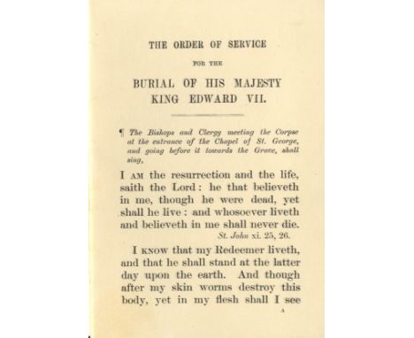 [EDWARD VII]: (1841-1910) King of the United Kingdom 1901-10. An excellent collection of printed ephemera relating to the fun