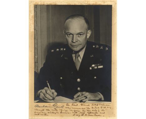 EISENHOWER DWIGHT D.: (1890-1969) American General of World War II, later American President 1953-61. A good vintage signed a