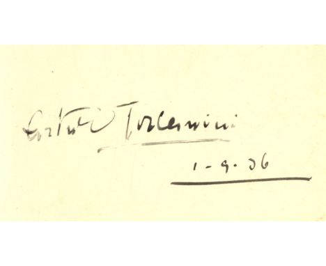 CONDUCTORS: Selection of signed pieces and album pages by various conductors comprising Arturo Toscanini, Willem Mengelberg, 