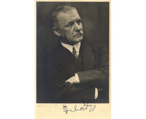 LEHAR FRANZ: (1870-1948) Austrian Composer. Vintage signed postcard photograph of Lehar standing in a half length pose with h