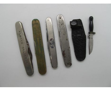 Advertising Pocket Knives; "Industrial Steels Ltd.'"by G. Butler, with brass scales, 8cm long closed; "Easterbrook Allcard &a