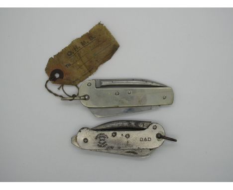 Pocket Knives - Military Whittingslowe Adelaide 15737, with single blade, bottle opener, marlin spike and lanyard ring; anoth