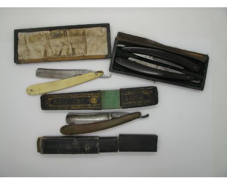 Razors - Boxed Wilkinson of Sheffield, Tidmarsh of Sheffield plus a pair of Ford razors.