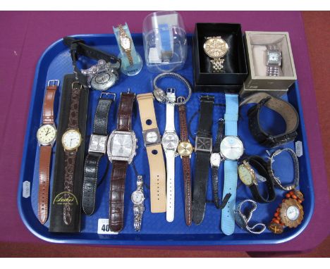 Assorted Wristwatches, including Timex, Sekonda, Pulsar, Ravel, Citizen, etc :- One Tray 