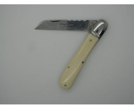 Pocket Knife - 'Sheffield, England', with ivory scales and large bolster, 22.5cm open.