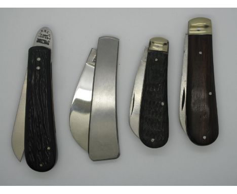 Pocket Knives - Saynor of Sheffield, stag handle with single bolster, 14cm open; Sheldon knife, current Albert Coates of Shef