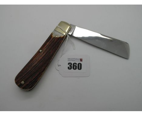 A Stan Shaw, Sheffield, Single Blade Folding Pocket Knife, with stag scales, inscribed "S. Shaw, Sheffield", hand forged, 11.