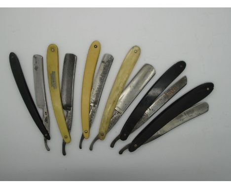 Razors - Various Makers, including 'Paris Hermes - F.P.Hille Hamburg', 'Snow - Bismarck Germany', 'The Hamburg Ring Germany'.
