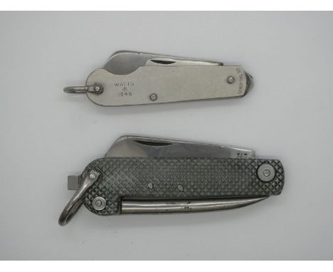 Pocket Knives - A Military, Watts of Sheffield 1945 one blade knife plus tin opener and lanyard ring and a Humphrey's Radiant