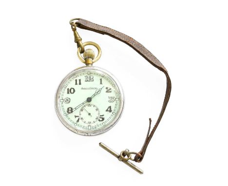A Second World War RAF Military Jaeger LeCoultre Pocket Watch, (calibre 467/2) manual wound lever movement signed, case back 