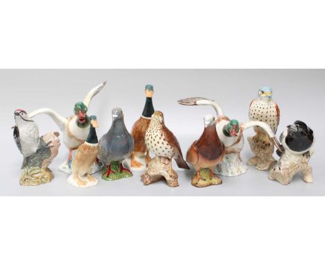 Beswick Birds, including grey pigeon with three stripes (a/f), various ducks, lesser spotted woodpecker, etc (10)