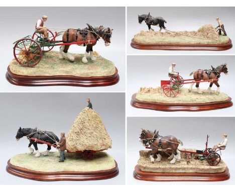 Border Fine Arts The Posthorn, Gold Edition Hay Timing Models: 'Hay Cutting Starts Today', model No. B0405, 'Rowing Up', mode