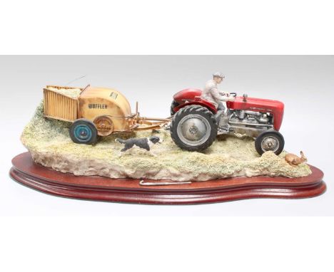 Border Fine Arts 'Hay Turning' (Massey Ferguson Tractor and Wuffler), model No. JH110 by Ray Ayres, limited edition 721/1750,