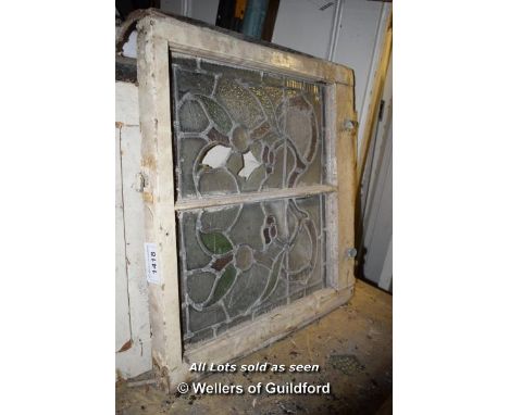 SMALL LEADLIGHT SASH WINDOW PANEL, 600 X 620