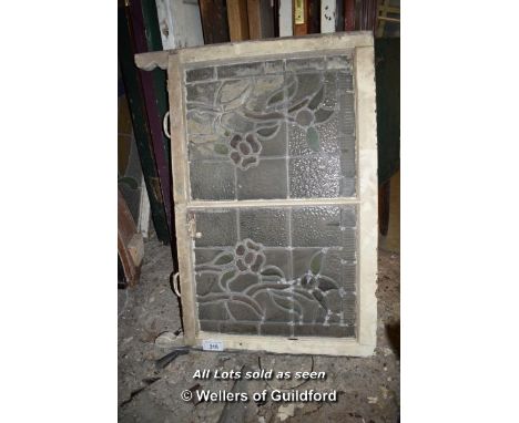 LARGE LEADLIGHT SASH WINDOW PANEL, 920 X 680
