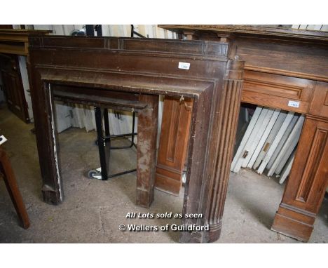 SIMPLE OAK FIRE SURROUND WITHOUT MANTEL, 1600 X 200 X 1330