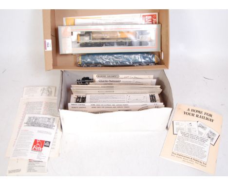 Box containing Lima Deltic diesel locomotive and parts to convert to scale model, all ex-model makers workshop (G)