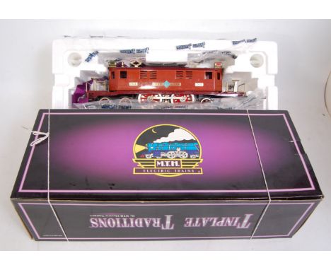 MTH Standard 'Bild-a-Loco' GI 4-4-4 orange/maroon electric 'Ives Lines' no. 1764E transition engine - would benefit from clea
